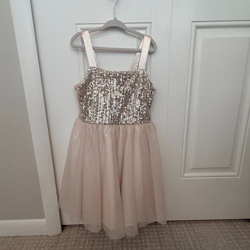 Cat & Jack Girls Sequin Dress - Light Pink, Size S (6/6X)